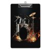 Drummer Acrylic Clipboard 12.5" X 8.5" Letter Size