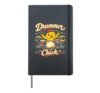 Drummer Drum Set Chicken Girl Vintage Drummer Chick Hardcover Journal, Black