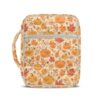 Drydeepin Autumn Pumpkin Maple Leaf Print Bible Cover Case for Women Men, Large Bible Bag Bible Study Supplies Accessories Quilted Bible Carrying Cases with Handle Christian Gift
