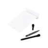 Dry Erase Note Board with Built-in Phone Stand, Magnetic Whiteboard Desk Organizer, Reusable Memo Board with 2 Markers & Eraser
