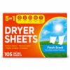 Dryer Sheets Fabric Softener for Laundry, Fresh Outdoor Scent