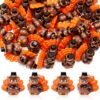 DTOFOOT 56Pcs Mini Resin Turkeys Thanksgiving Tiny Small Turkey Figurine