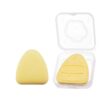 Dual-Sided Makeup Powder Puff, Wet Dry Cosmetic Sponge for Loose Powder Liquid Foundation, Minimal Product Absorption, Soft Velour Puff for Flawless Finish (yellow)