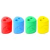 Dual Hole Pencil Sharpener, 4 Pack Manual Sharpeners with Clear Box