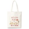 Ducks in a Row Canvas Tote Bag for Women, Large Capacity Shoulder Handbag