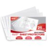 Dunwell 11x17 Sheet Protectors, Acid-Free Poly Sleeves, 25 Pack