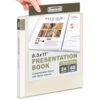 Dunwell Presentation Binder 24-Pocket, 8.5x11 Plastic Sleeves, Ivory