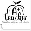 Duo Hand A Plus Apple Grading Sign and Return Stamp