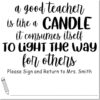 Duo Hand Cheerful Candle Teacher Stamp