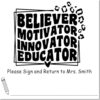 Duo Hand Dream Believer Heart Motivator Teacher Stamp