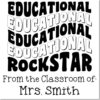 Duo Hand Educational Rockstar Book Label Stamp