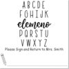 Duo Hand Elemeno Alphabet Classroom Stamp