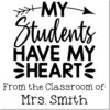 Duo Hand My Students Have My Heart Book Stamp