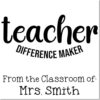 Duo Hand Teacher Difference Maker Classroom Stamp