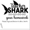 Duo Hand Teacher Shark Home Review Stamp