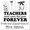 Duo Hand Teachers Plant Seeds Library Classroom Stamp
