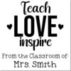Duo Hand Teach Love Inspire Book Label Stamp