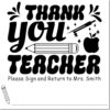 Duo Hand Thank You Teacher Quick Return Stamp