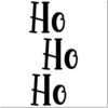 Duo Hand Triple Ho Holiday Cheer Christmas Santa Stamp