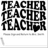 Duo Hand Wavy Teacher Love Grading Stamp