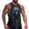 DUOLIFU Mens Cool Raven Viking Tank Top Sleeveless Gym Workout Shirt