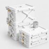 DUORAN Storage Bags for Clothing, 14.8-Gal Collapsible Storage Boxes with Lids, Stackable Storage Bins for Comforters, Blankets, Bedding, Sweaters and Underbed Storage (2, Classic White)