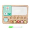 DuskHaven Children Arithmetic Board Wooden Learning Board Educational Board Counting Board with Green Marker and Erasable Surface to Support Reusable Learning, Digital Calculation Learning Board
