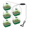 DWDUJJIE Mini Greenhouse, Clear Green Plastic 5 Pack LED Seed Starter Tray