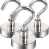 DWLANMLHYA 6Pcs Magnetic Hooks for Fridge, Kitchen, Garage, Walls