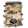 Dwpetzo 50 Sheets Precut Dark Academia Washi Stickers Book for Journaling, 604PCS Vintage Scrapbook Stickers, Ephemera for Junk Journal Supplies, Scrapbooking, Bujo, Collage, Adults Crafts Arts