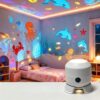 Dynamic Rotating Ocean Wave LED Projector Night Light for Bedroom Decor