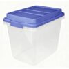 DZERGVC Small Clear Stackable Plastic Storage Bin with Secure Latching Lid