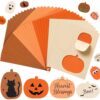 Eaasty 108 Pcs Pumpkin Cutouts for Fall Crafts and Classroom Decor, 4 Color Precut Fall Cardstock Paper Shapes in 3 Designs, Pumpkin Die Cut for Halloween Thanksgiving Bulletin Boards