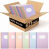 Eaasty 24 Pack Pastel Composition Notebooks Bulk Wide Ruled Composition