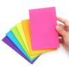 Early Buy Lined Sticky Notes, 4x6 in, 6 Bright Color, 6 Pads, 45 Sheets/Pad