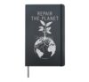 Earth Day Climate Change Action Graphic Hardcover Journal, Black