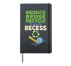 Earth Day Reduce Reuse Recycle Teacher Gift Hardcover Journal, Black