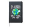 Earth Day Rotation of the Earth Really Makes My Day Science Hardcover Journal, Black