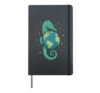 Earth Day Seahorse Planet Hardcover Journal, Black