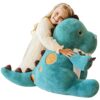 EARTHSOUND 23" Giant Dinosaur Stuffed Animal,Zipper-Free,Full Stuffing Toy
