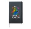 Earth Without Art Is Just Eh Earth Day Planet Art Hardcover Journal, Black