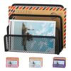 EASEPRES Desk Mail Organizer, Office Small Desktop Metal Mesh Envelope Letter Sorter Paper File Holder Organizer with 3 Vertical Upright Compartments, Black 1 Pack