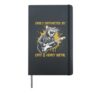 Easily Distracted By Cats & Heavy Metal - Funny Rock Cat Hardcover Journal, Black