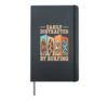 Easily Distracted By Surfing Surfboard Surf Funny Surfer Men Hardcover Journal, Black