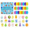 Easter Egg Fillers - 24 Pack Kawaii Mochi Squishy Toys for Easter Basket Stuffers, Mini Cute Squishies Squeeze Toy Party Favors, Easter Gifts for Kids Classroom Prizes School Rewards (Easter+Eggs)