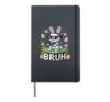 Easter Pixel Bunny Gamer BRUH Funny Meme Hardcover Journal, Black
