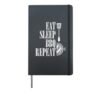 Eat Sleep Bbq Repeat Funny Barbecue Grilling Women Men Kids Hardcover Journal, Black