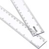 EBOOT 2 Pcs Plastic Ruler Straight Ruler Plastic Measuring Tool for Student