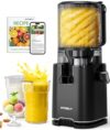 ECOSELF Cold Press Juicer Machines With Self Feeding & Hands-Free Design, Easy to Clean & Assembly, Slate