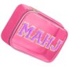 ECVGHD Thin Letter Mahjong Bag Constructed of PVC and, Red